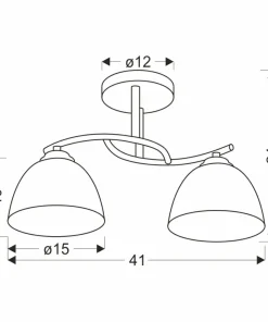 Klasyczna lampa sufitowa z białymi kloszami 32-22455 z serii GRACJA | Kaja Oświe*Sklep Kaja Shop