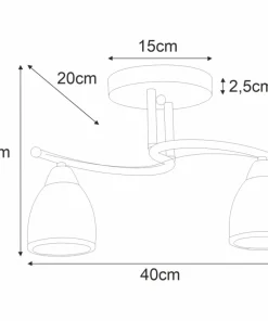 Klasyczna lampa sufitowa K-JSL-8090/2 CHR SAMIRA | Kaja Oświetlenie*Sklep Kaja Store
