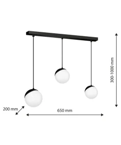 Best Sale Sklep Kaja Klasyczna lampa wisząca, czarno-biała MLP7237 z serii SFERA | Kaja Oświetlenie