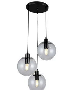 Outlet Sklep Kaja Klasyczna lampa wisząca do salonu LP-004/3P BK PUERTO | Kaja