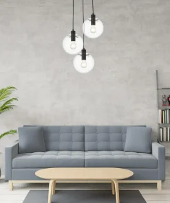 Outlet Sklep Kaja Klasyczna lampa wisząca do salonu LP-004/3P BK PUERTO | Kaja