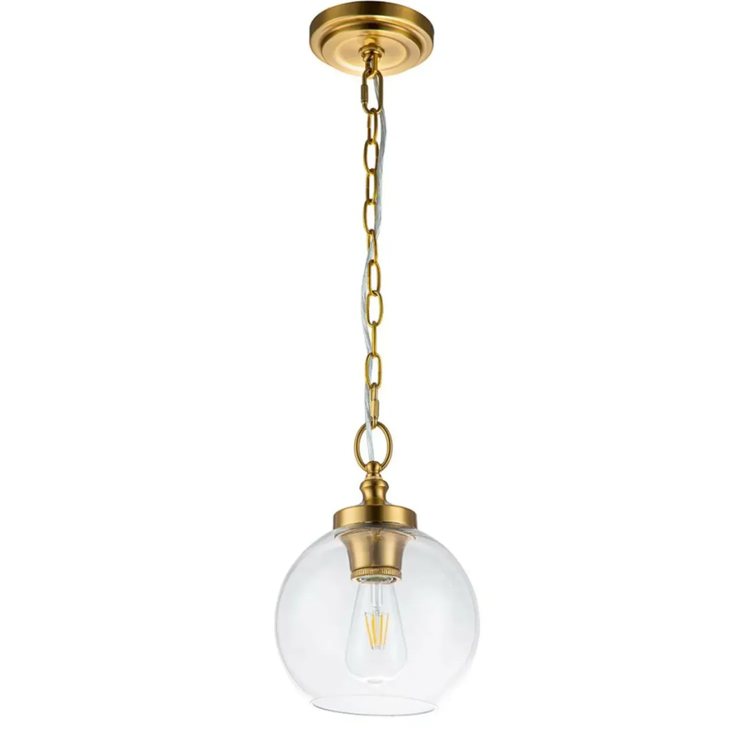 Klasyczna lampa wisząca, mosiądz FE-TABBY-P-S-BB z serii TABBY*Sklep Kaja Flash Sale