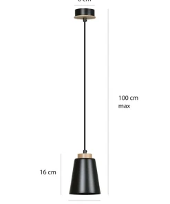 Hot Sklep Kaja Klasyczna lampa wisząca w czarnym kolorze 442/1 | Kaja Oświetlenie