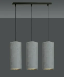 Klasyczna lampa wisząca z szarymi abażurami 1060/3 BENTE | Kaja*Sklep Kaja Clearance