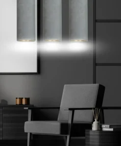 Klasyczna lampa wisząca z szarymi abażurami 1060/3 BENTE | Kaja*Sklep Kaja Clearance