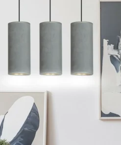 Klasyczna lampa wisząca z szarymi abażurami 1060/3 BENTE | Kaja*Sklep Kaja Clearance