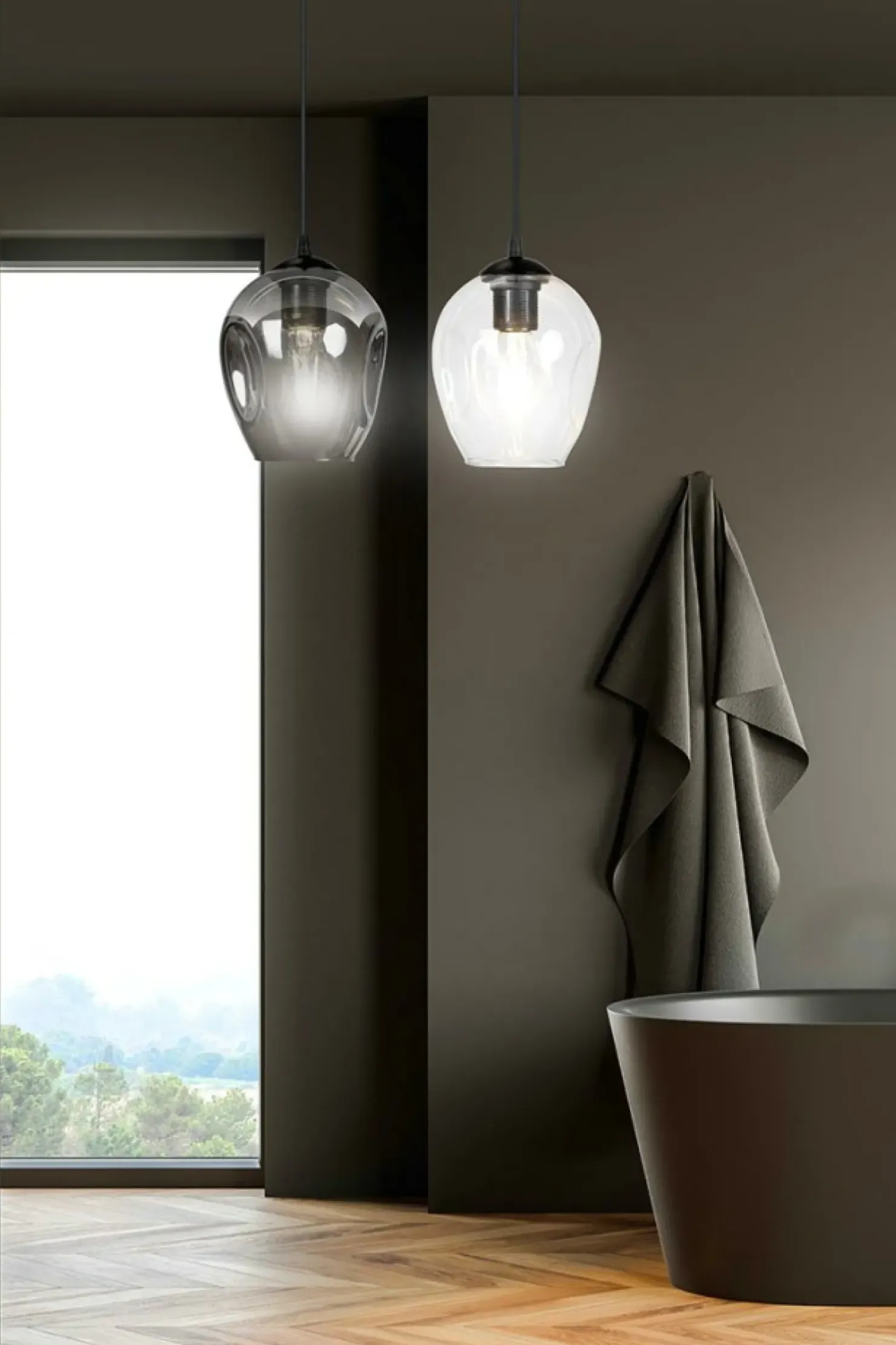 Online Sklep Kaja Klasyczna lampa wisząca z nieregularnymi kloszami 682/2 ISTAR | Kaja