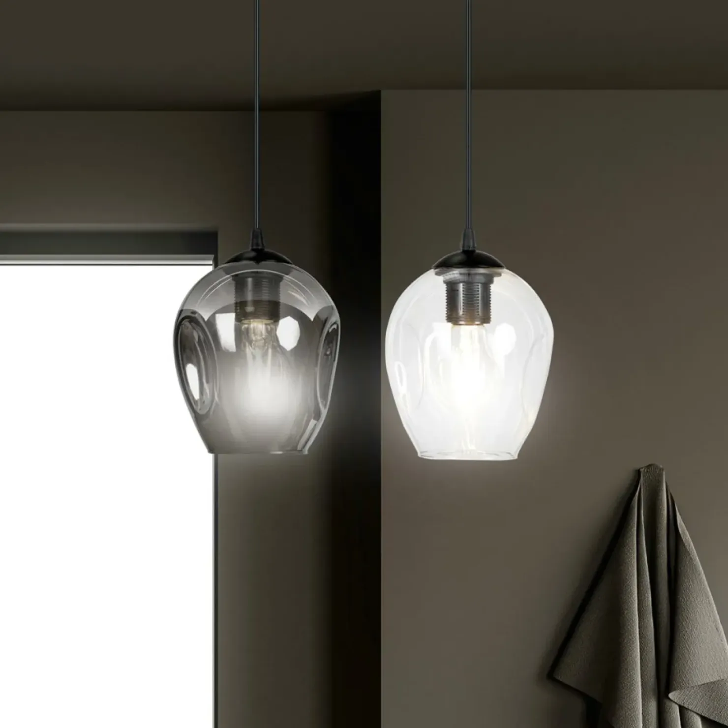 Online Sklep Kaja Klasyczna lampa wisząca z nieregularnymi kloszami 682/2 ISTAR | Kaja