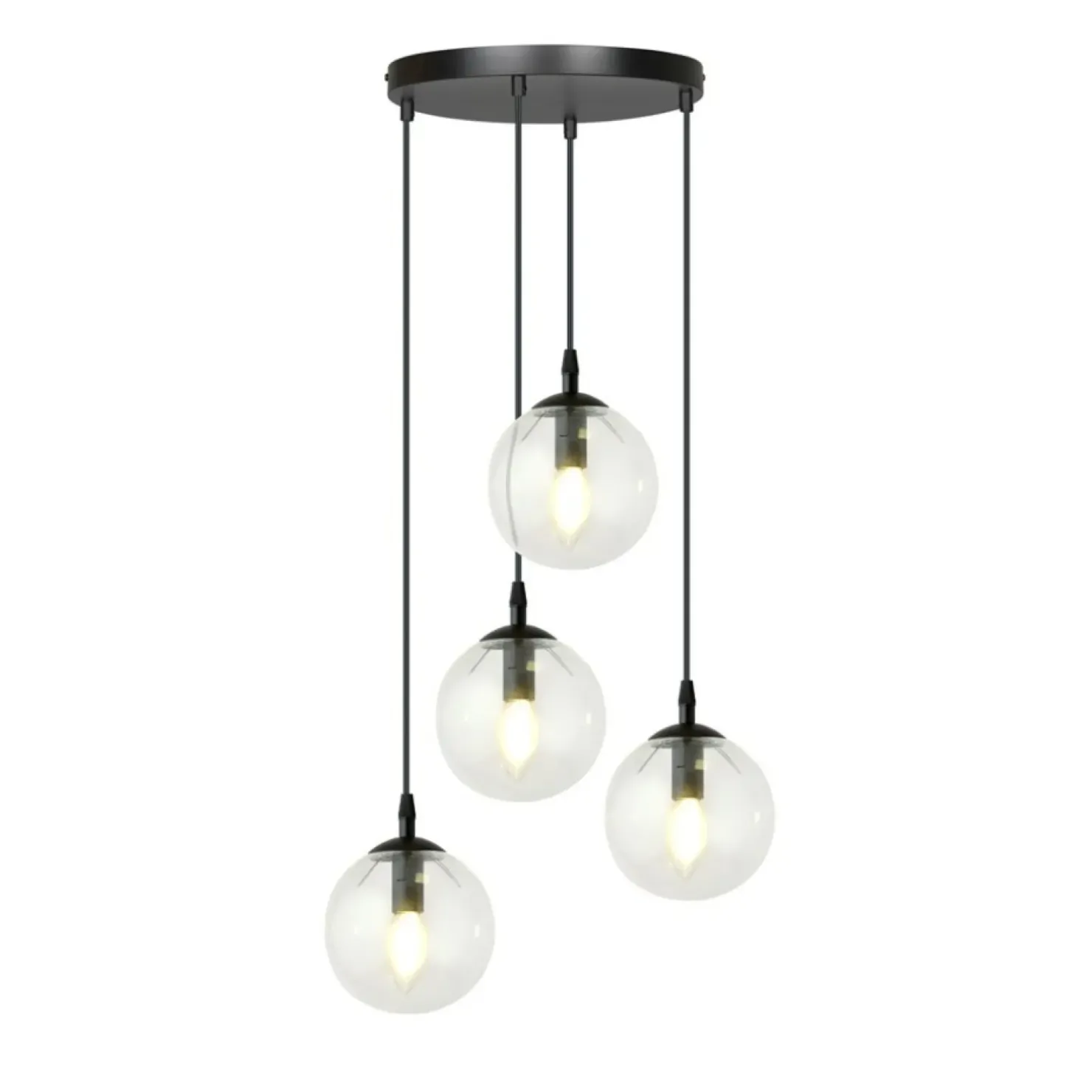 Cheap Sklep Kaja Klasyczna lampa wisząca z kulistymi kloszami 711/4PREM | Kaja