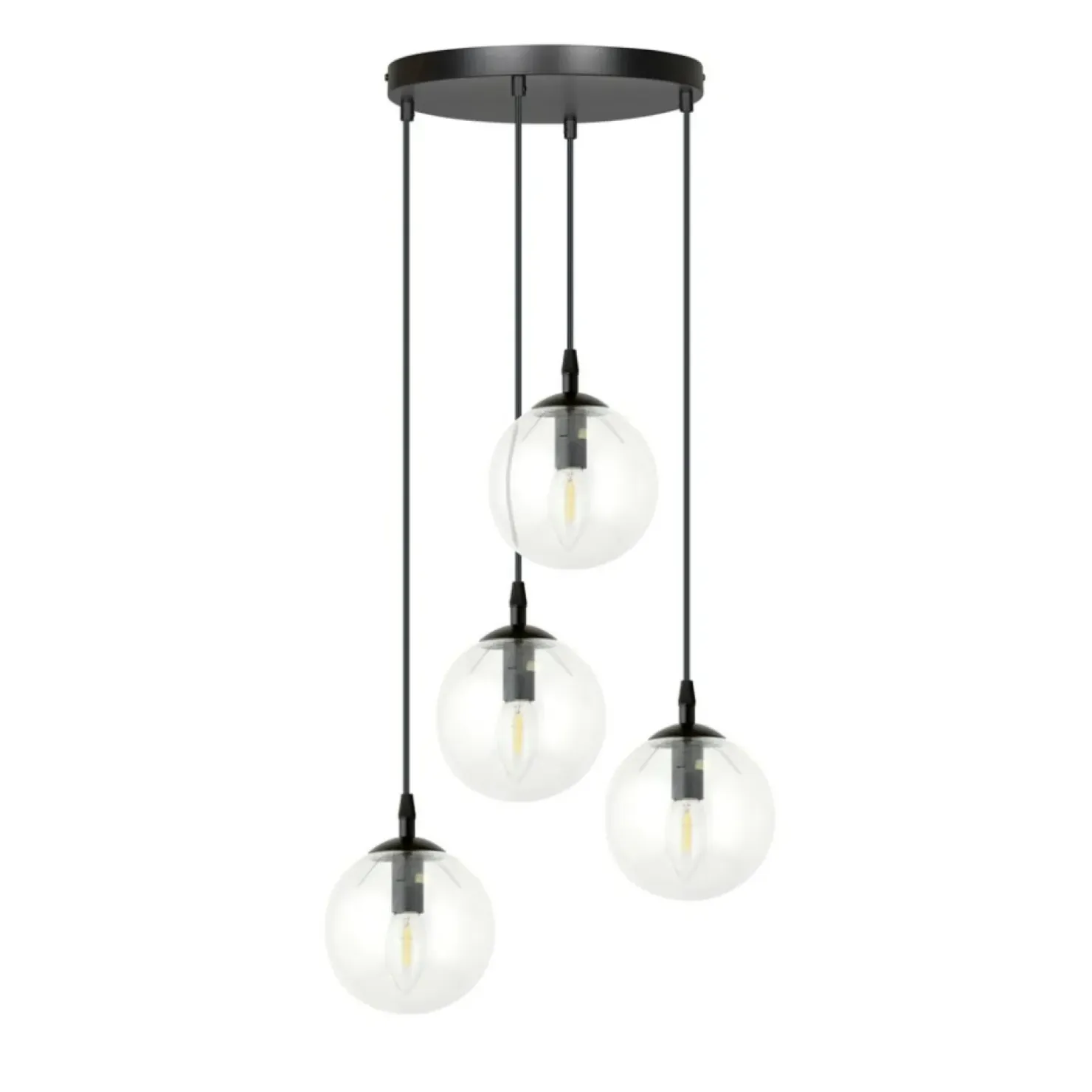 Cheap Sklep Kaja Klasyczna lampa wisząca z kulistymi kloszami 711/4PREM | Kaja