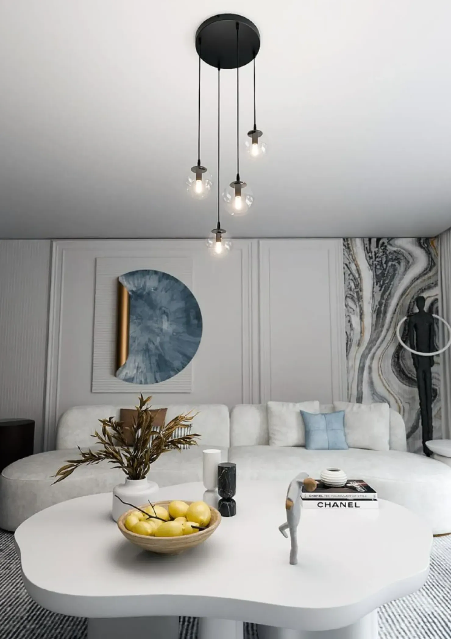 Cheap Sklep Kaja Klasyczna lampa wisząca z kulistymi kloszami 711/4PREM | Kaja