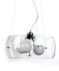 Clearance Sklep Kaja Klasyczna lampa wisząca z szerokim kloszem AZ0846 COSMO CLEAR | Kaja transparentny