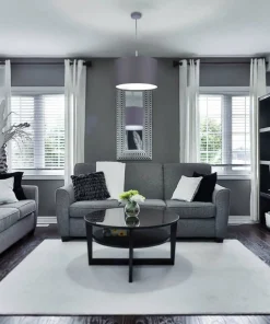 Sale Sklep Kaja Klasyczna lampa wisząca z abażurem K-4340 SIMONE GRAY | Kaja szary
