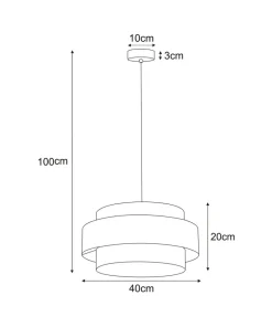 Klasyczna lampa wisząca z podwójnym abażurem K-5171 z serii ETELA*Sklep Kaja New