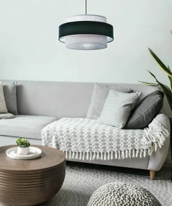 Klasyczna lampa wisząca z podwójnym abażurem K-5171 z serii ETELA*Sklep Kaja New