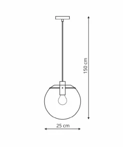 Shop Sklep Kaja Klasyczna lampa wisząca z kloszem LP-004/1P M GD PUERTO | Kaja