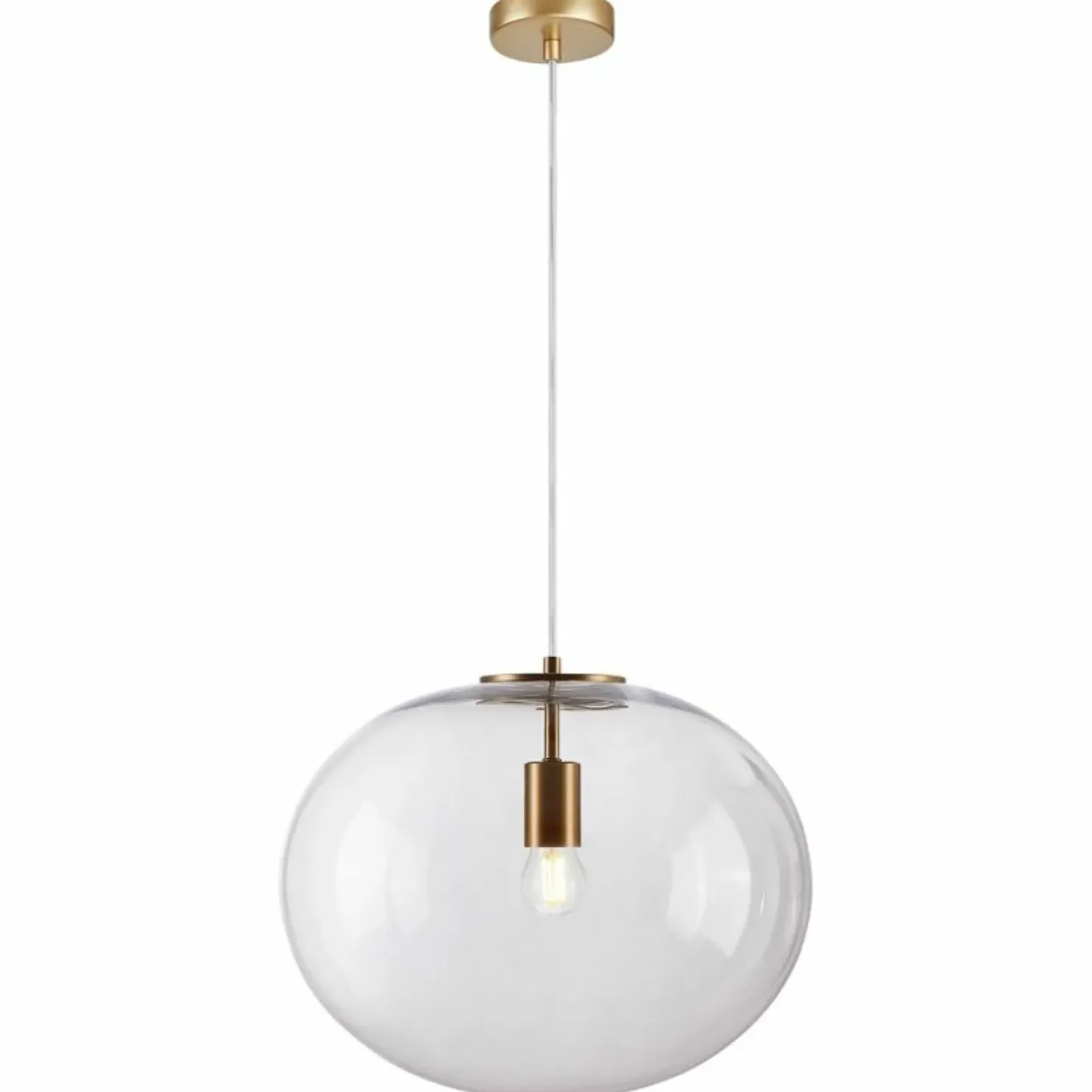 Outlet Sklep Kaja Klasyczna lampa wisząca z owalnym kloszem ML0343 CAMPANIA | Kaja