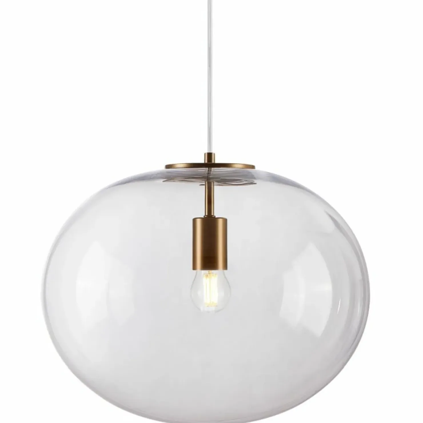 Outlet Sklep Kaja Klasyczna lampa wisząca z owalnym kloszem ML0343 CAMPANIA | Kaja