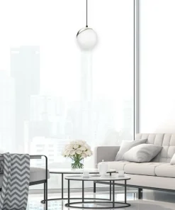 Fashion Sklep Kaja Klasyczna lampa wisząca z mlecznym kloszem MLP4673 z serii SFERA | Kaja Oświetle