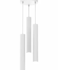 Clearance Sklep Kaja Klasyczna lampa wisząca z tubami GU10 MLP8800 HUDSON WHITE | Kaja