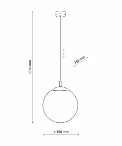 Best Sale Sklep Kaja Klasyczna lampa wisząca z białą kulą ⌀35cm TK 5671 ESME WHITE | Kaja