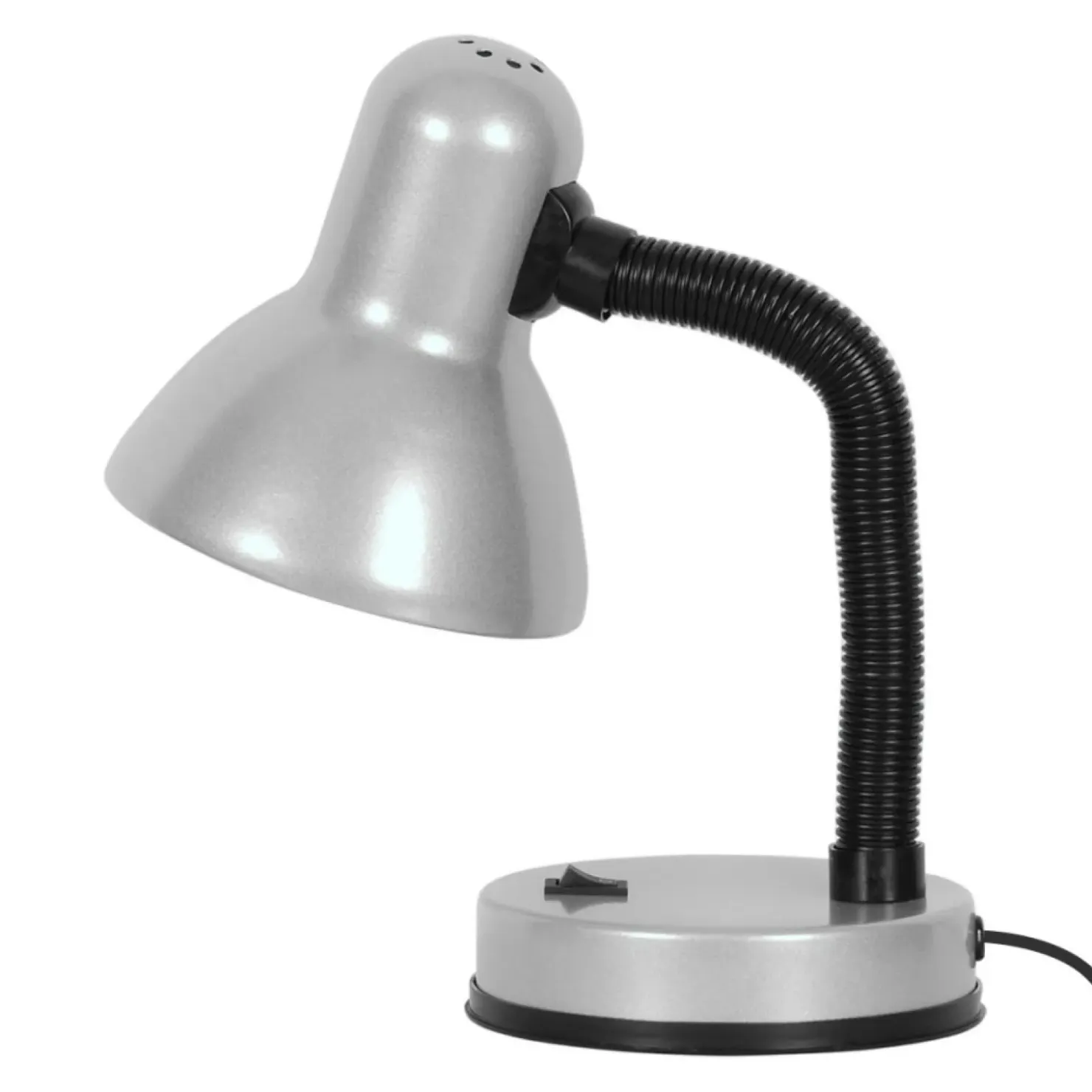 Klasyczna lampka biurkowa K-MT-203 SREBRNA CARIBA | Kaja Oświetlenie*Sklep Kaja New