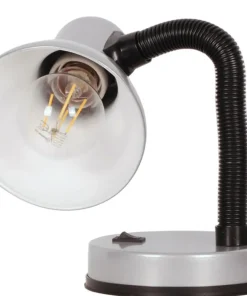 Klasyczna lampka biurkowa K-MT-203 SREBRNA CARIBA | Kaja Oświetlenie*Sklep Kaja New