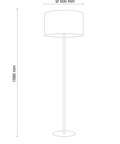 Klasyczna, prosta lampa podłogowa z abażurem TK 5475 z serii EARTH*Sklep Kaja Discount