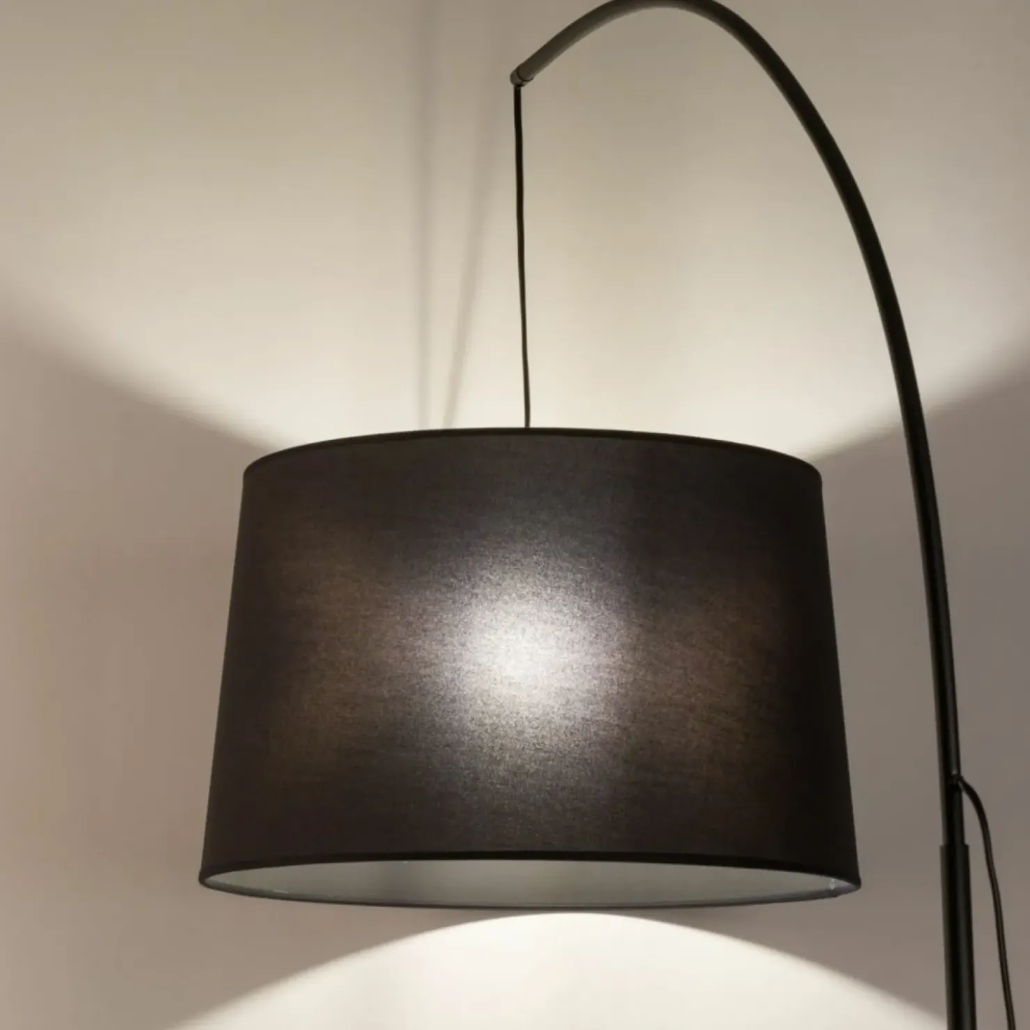 Klasyczna, łukowa lampa stojąca z abażurem TK 5417 ORTA | Kaja*Sklep Kaja Outlet