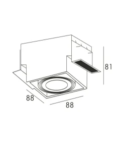 Klasyczne oczko podtynkowe GU10 94361-BK ONEON DL 50-1 | Kaja*Sklep Kaja Discount