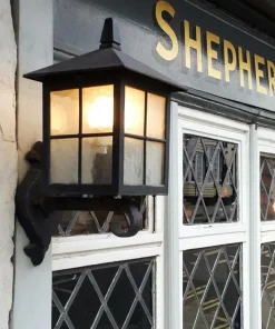 Klasyczny kinkiet elewacyjny, na E27 BL17-BLACK z serii WINCHESTER*Sklep Kaja Clearance