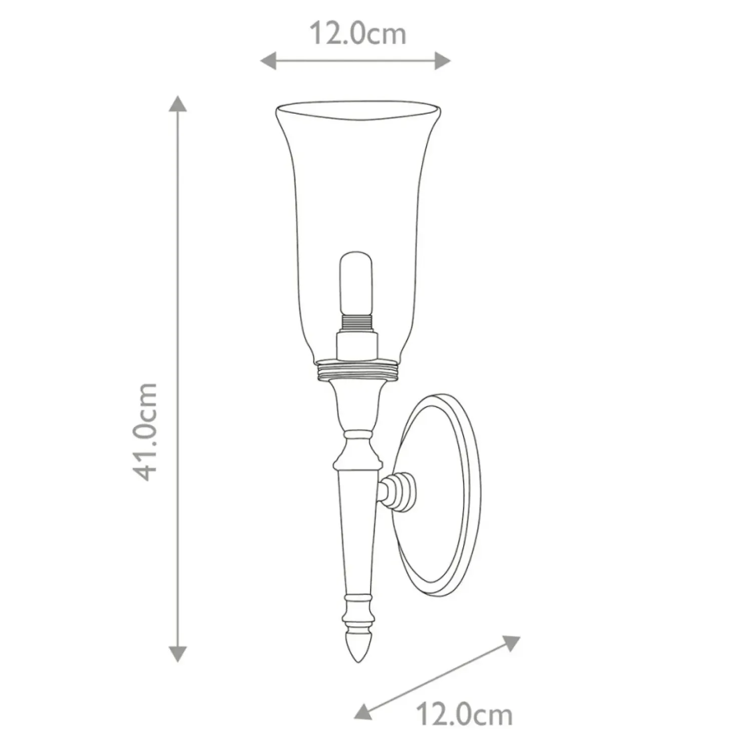 Klasyczny kinkiet w kolorze niklu BATH-DRYDEN2-PN z serii DRYDEN*Sklep Kaja New