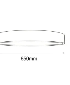 Klasyczny plafon z czarną ramką ⌀65cm ANT 1156 BUNGO | Kaja*Sklep Kaja Store