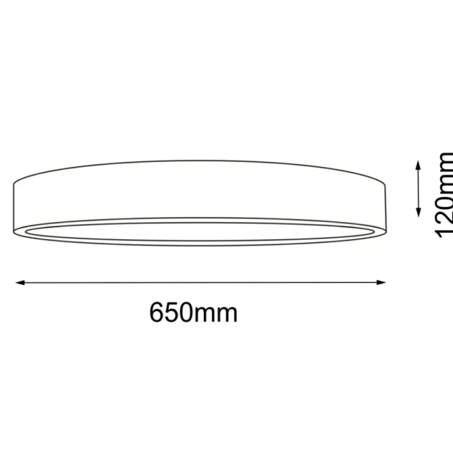Klasyczny plafon z czarną ramką ⌀65cm ANT 1156 BUNGO | Kaja*Sklep Kaja Store