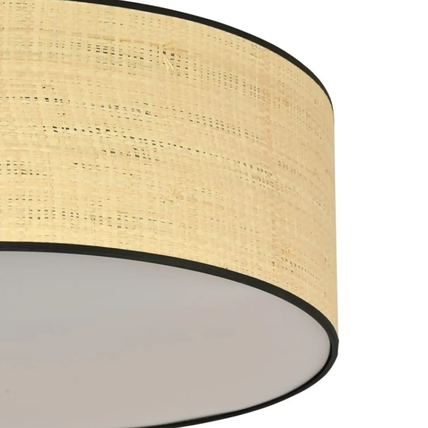 Klasyczny plafon z rattanowym abażurem 1149/3 ASTON | Kaja Oświetlenie*Sklep Kaja Outlet