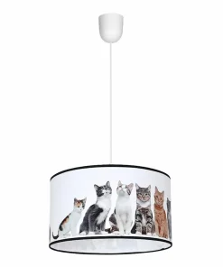 Sale Sklep Kaja Klasyczny żyrandol z abażurem w kotki MLP4281 CATS | Kaja Oświetlenie