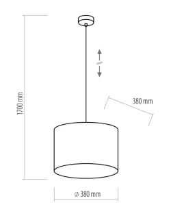 Klasyczny żyrandol z granatowo-złotym abażurem TK 6172 z serii TERCINO*Sklep Kaja Shop