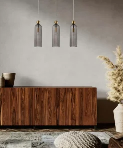 Clearance Sklep Kaja Klimatyczna lampa wisząca nad stół LP-939/3L SMOKED z serii PIEGA