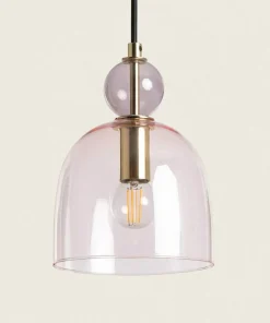 Shop Sklep Kaja Kolorowa, szklana lampa wisząca E14 ABR-KOLO1-F KOLORENO | Kaja fioletowy