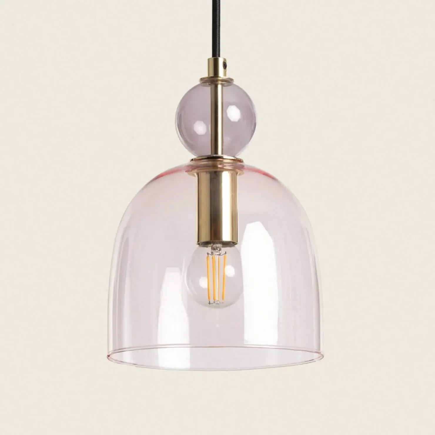 Shop Sklep Kaja Kolorowa, szklana lampa wisząca E14 ABR-KOLO1-F KOLORENO | Kaja fioletowy