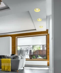 Kolorowe oczko wpustowe, żółta oprawka 2268712 SA-12 | Kaja*Sklep Kaja Outlet