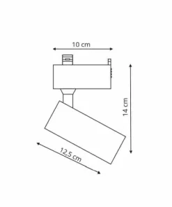 Kompletna szyna natynkowa 1-fazowa LP-1019/1W WH SET z serii ROCCA*Sklep Kaja Best