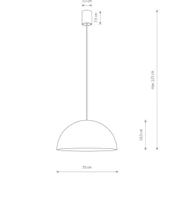 Best Sale Sklep Kaja Kopułowa, czarno-złota lampa wisząca ⌀33cm 10694 HEMISPHERE | Kaja