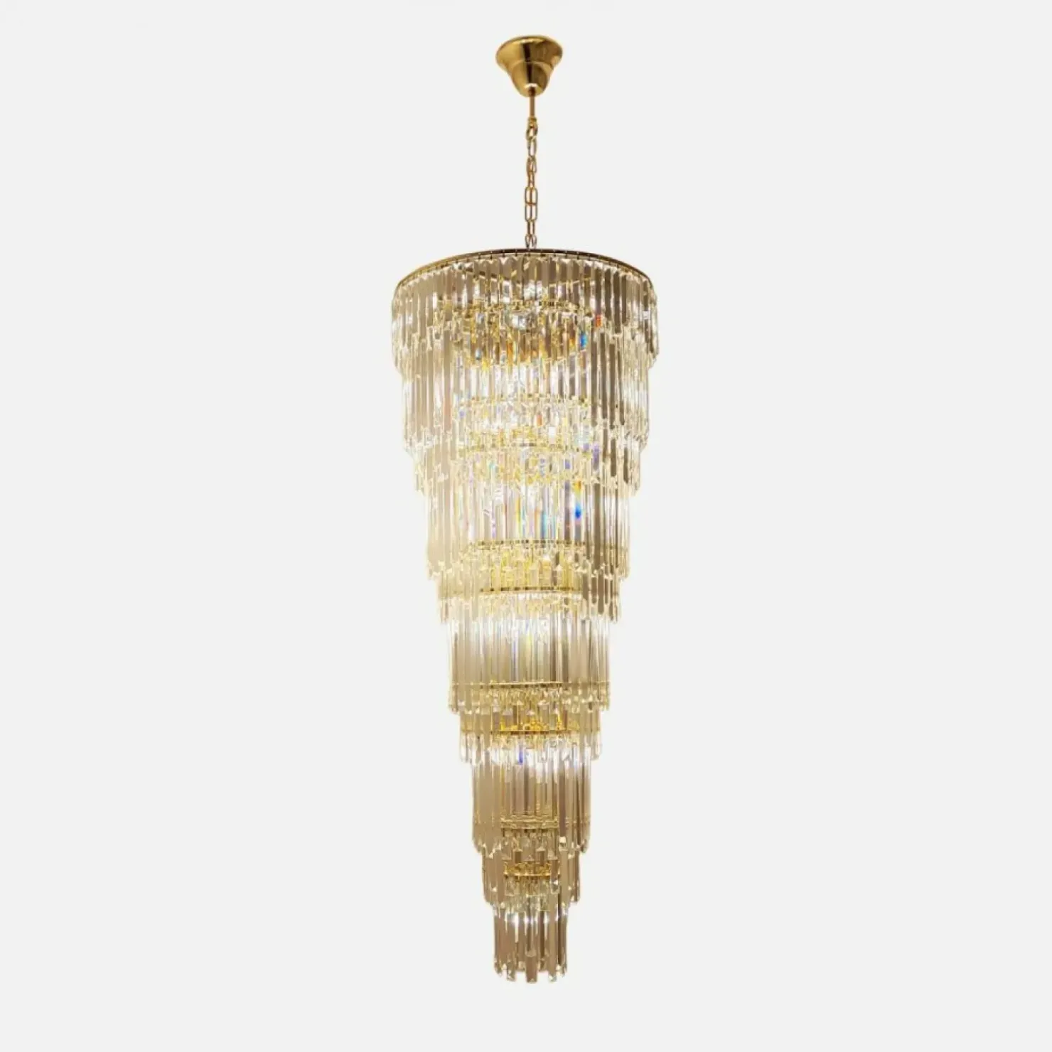 Hot Sklep Kaja Królewska, kryształowa lampa wisząca ZM 19002/40-GLD LUXE | Kaja