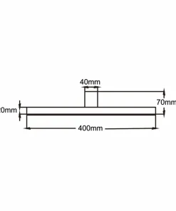 Krótki kinkiet LED nad lustro w łazience LP-778/1W M BK z serii NEVADA*Sklep Kaja Outlet