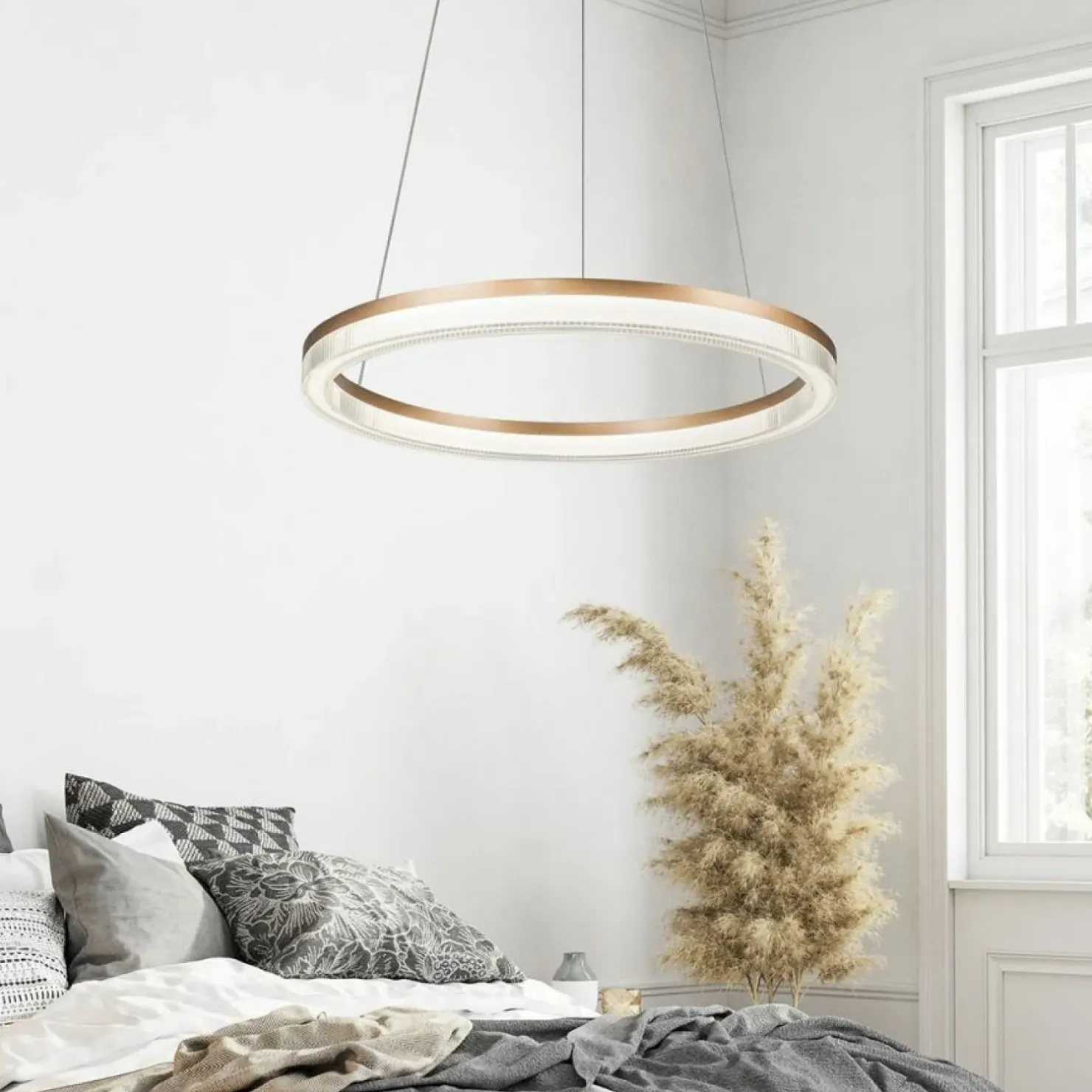 Flash Sale Sklep Kaja Kryształowa lampa ⌀60cm LP-033/1P S GD CRISTAL TRIANGLE MIDWAY | Kaja