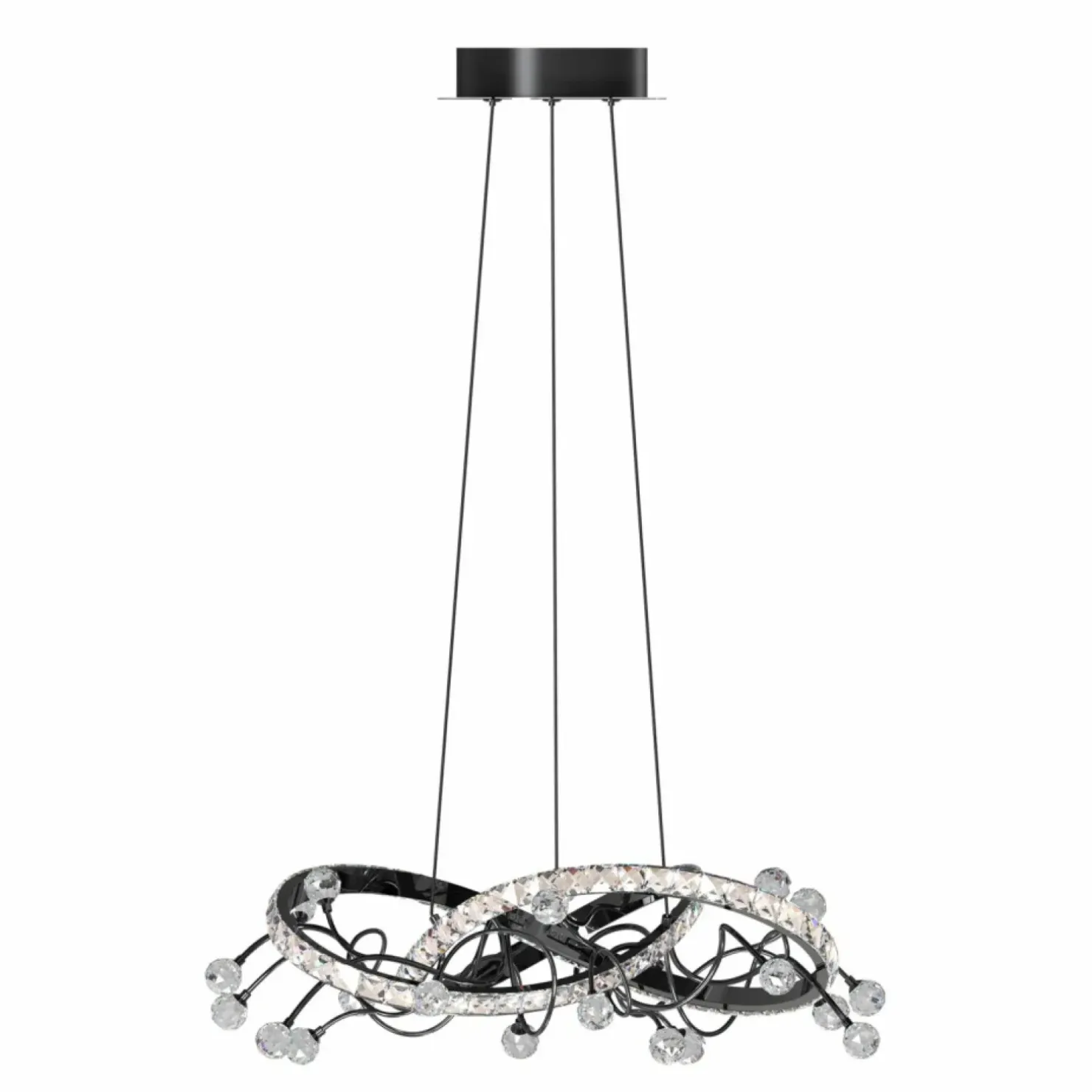 Flash Sale Sklep Kaja Kryształowa lampa wisząca dark glamour MD3481-1S-3BCT MAIA | Kaja