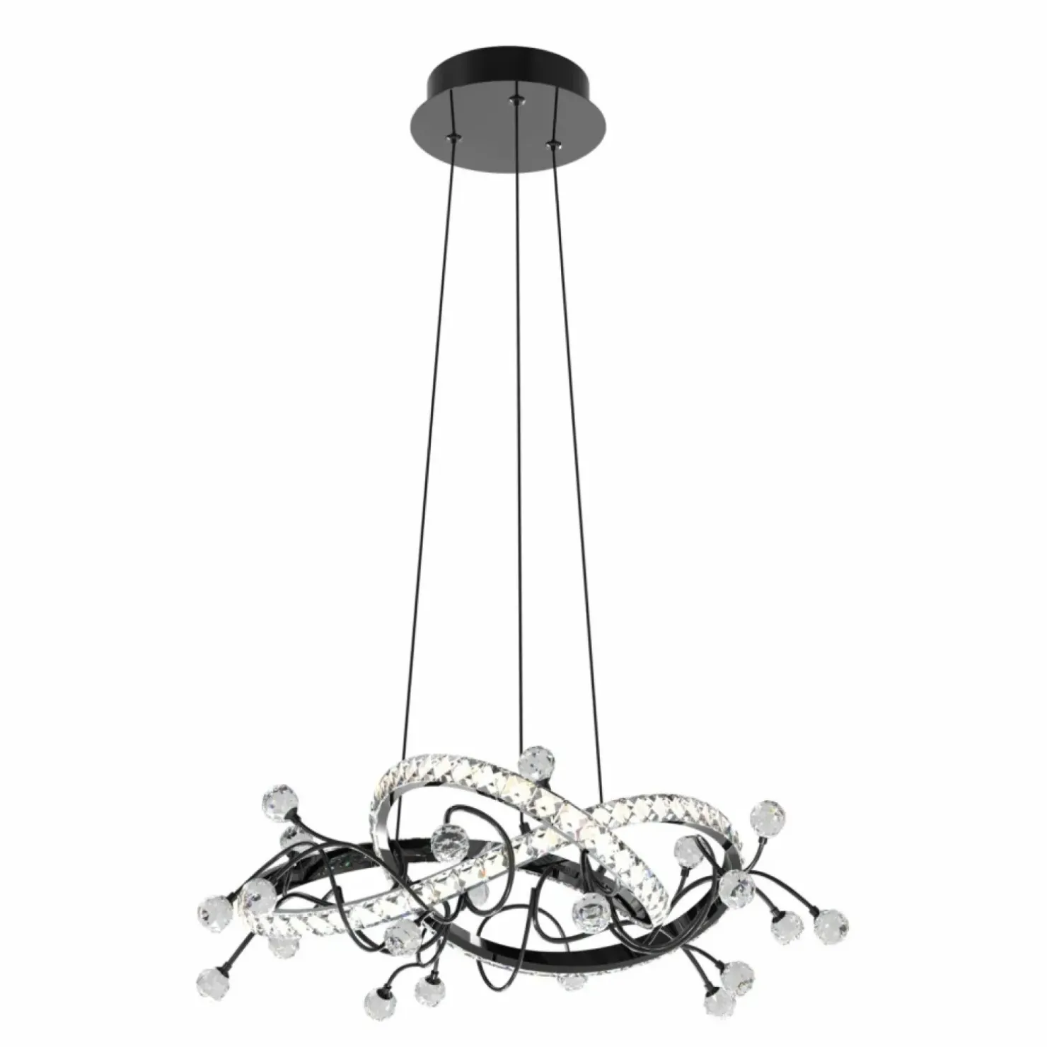 Flash Sale Sklep Kaja Kryształowa lampa wisząca dark glamour MD3481-1S-3BCT MAIA | Kaja