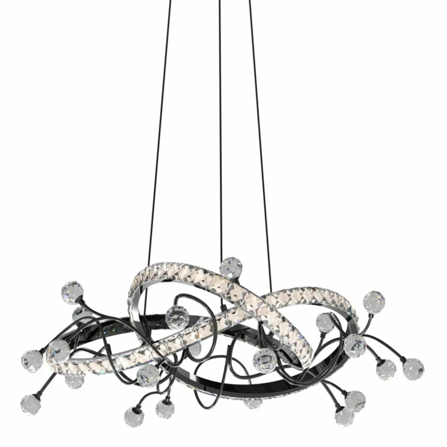 Flash Sale Sklep Kaja Kryształowa lampa wisząca dark glamour MD3481-1S-3BCT MAIA | Kaja