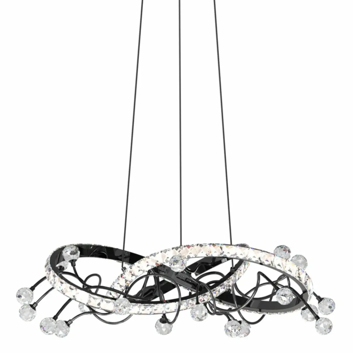 Flash Sale Sklep Kaja Kryształowa lampa wisząca dark glamour MD3481-1S-3BCT MAIA | Kaja